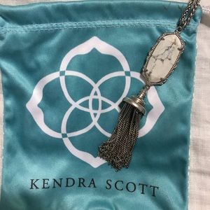 Long White/Silver Kendra Scott Necklace